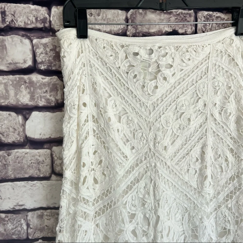 INC White High Low Skirt Size 4